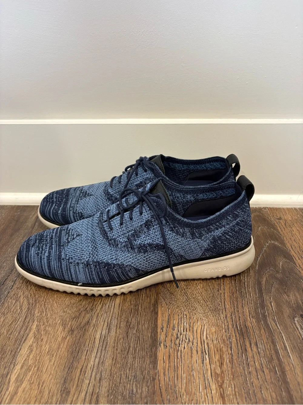 Cole Haan Men's Knit Lace-Up Sneakers in Blue and Black